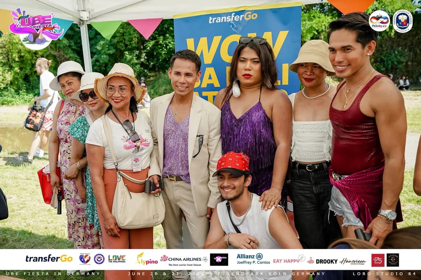 Attendees gathered at the TransferGo tent at the Filipino community fiesta in Cologne
